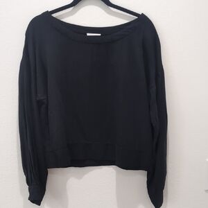 Everly Black Long Sleeve Top (S)